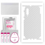apgo Protective Skin Sticker for the back+sides compatible with Xiaomi Mi 9 Pro, Full Wrap Film, Foil, Vinyl - Pattern Transparent Carbon