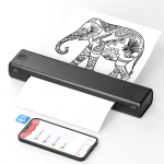 Phomemo M08F A4 kaasaskantav termoprinter, toetab 8,26 x11,69  A4 termopaberit, juhtmeta mobiilseid reisiprintereid autodele ja kontoritele must