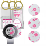 3x apgo Ultra-Clear Hybrid protective glass compatible with Garmin swim 2, flexible nano glass, great replacement for tempered glass, scratch-resistan