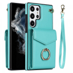 Nahast rahakoti kaelapael kaitse&uuml;mbris Samsung Galaxy S23 S22 S21 Ultra Plus A73 A53 A33 A54 A72 A52S A51 A50 5G &uuml;mbris Funda jaoks For Samsung S23 Plus