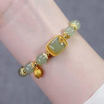 Naturaalne Hetian Jade K&auml;ev&otilde;ru Square Sugar Lotus K&auml;ev&otilde;ru Peen, Elegantne Retro Hiina Stiilis Seksikad Noored T&uuml;drukud Moeehted 7