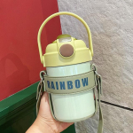 Uus armas topeltjoogiga k&otilde;rrega termoveepudel isoleernahast &uuml;mbrisega lastele m&otilde;eldud kaasaskantav kohvimulli tee termotass 600ml