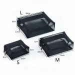 1 tk l&auml;bipaistvast v&otilde;rgust t&otilde;mblukuga kosmeetikakott naistele vajalik korraldaja Mood V&auml;ikesed suured mustad tualett-tarvete kotid meigikoti &uuml;mbris S