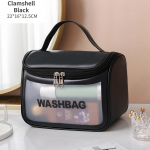 Uus l&auml;bipaistev meigikott 6-osaline PVC tualett-tarvete hoiukott Vanni ujumisrannakott PU lihvimiskott