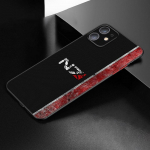 N7 Mass Effect Telefoni&uuml;mbris Apple iPhone 12 13 Mini 11 Pro Max XR X XS MAX 8 7 6S 6 Plus SE 5S 5 2020 jaoks Pehme TPU Must Kate iPhone 13