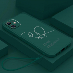 Samsung Galaxy A14 A24 A54 A34 iPhone 11 12 13 14 15 Pro Max Xiaomi Redmi 13C Huawei Straight Edge pehme telefoni&uuml;mbris NY11 Love Yourself Flower Xiaomi 10T Pro/10T roheline