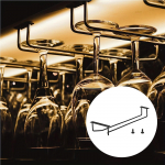 under Cabinet Wine Glass Holder Rack Iron Storage Hanger Glassware Drying Hanger,