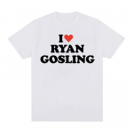 Naljakas Ma Armastan Ryan Goslingu Graafilist T-s&auml;rki Meeste Naiste Mood O-kaelusega R&otilde;ivad T-s&auml;rgid Suvine Vabaaja 100% Puuvillast Suurem&otilde;&otilde;tmeline T-s&auml;rk S must