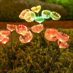 7 peaga p&auml;ikeseenergia meduus valgus RGB aia dekoratiivlamp &otilde;ues muru maastikuvalgustus &otilde;ue peo kaunistamiseks 7 Head-2pcs