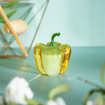 Glass Fruit Decor Chili Cherry Statue Art Simulation Sculpture craft Decoration Office Desktop Gift Yellow Chili