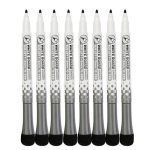 8 v&auml;rvi tahvlipliiatsid, peene otsaga magnetiline veebaasil kustutatava korgiga pliiats, magnetiga laste maalimiskodu, kooli kontor