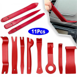 11 tk autoukse klambripaneeli trimmi eemaldamise t&ouml;&ouml;riistade komplekt Auto salongi lahtiv&otilde;tmise t&ouml;&ouml;riistade komplekti auto heli eemaldamise t&ouml;&ouml;riistade komplekt punane