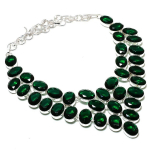 Natural Chrome Diopside Gemstone 925 Sterling Silver Jewelry Necklace 18 f7a96