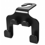 Autoistme peatoe konksu riidepuu, must hoiustamisvahend, universaalne autohoidiku jaoks Single hook