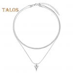 Hip Hop stiilis kaelakee, kahekihiline, armastuse ripatsiga, reguleeritava pikkusega choker-kaelakee, k&otilde;rgt&auml;nava stiilis kaelakee h&otilde;be