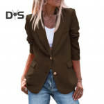 Naiste &uuml;likond, mantel, rev, pikkade varrukatega, &uuml;herealine kontorijakk, &uuml;hev&auml;rviline klapitaskud, t&ouml;&ouml; vabaaja v&auml;lir&otilde;ivad L