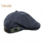 Unisex t&auml;iustatud m&uuml;ts Vintage reguleeritav ajalehem&uuml;ts l&uuml;hikese &auml;&auml;rega &uuml;hev&auml;rviline hip-hop stiilis t&auml;navariided meeste naiste m&uuml;ts S&uuml;gisene t&ouml;&ouml; &otilde;ues puhkus haripunktis beež