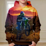 Poiste 3D Dinosaurus Kapuutsiga Pusa Pikkade Varrukatega 3D Prindiga S&uuml;gis Talv Mood T&auml;navamood Lahe Pol&uuml;ester Lapsed 3-12 Aastat V&auml;ljas Vabaaja Igap&auml;evane Tavaline L&otilde;ige 100CM