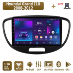 Android Carplay Autoraadio Hyundai Grand I10 2008-2012 jaoks Multimeediapleier Peaseade Stereo GPS-navigatsioon BT WIFI 4+64GB 1+16GB