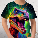 Lasteriided Poiste T-s&auml;rk L&uuml;hikeste varrukatega Laste T-s&auml;rk 3D Dinosauruste Prindiga Vabaajar&otilde;ivad Lastele Suveriided T&uuml;drukute Riided Topid Tee 140