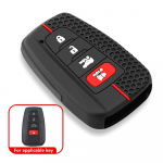 2/3/4 nuppudega silikoonist auto v&otilde;tme&uuml;mbrise kate puldihoidja Toyota Prius Camry Corolla Avalon CHR RAV4 Land Cruiser Prado v&otilde;tmehoidja jaoks must