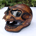 Necromancer Skull Helmet Mask T&auml;ispea kolju mask / Liigutatava l&otilde;uaga kiiver, Koljumask, K&otilde;ne pruun