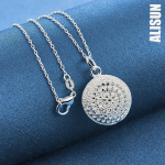 925 Sterling h&otilde;be 18mm &uuml;mmargune ripats Kaelakee Moodsad pulmaehted O-45CM