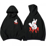 Rabbit Xplr-r Sam ja Colby Kapuutsiga Pusad Streetwear Unisex Hip Hop Talvised Higipusad Pikkade Varrukatega Kapuutsiga Graafiline Pusa M must