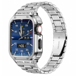 Klassikaline luksuslik rihm+korpus Apple Watch Ultra 2 jaoks Rihm 49mm 44mm 45mm 41 40mm Kaitseruum Roostevabast terasest Iwatch Series 9 8 7 SE 6 5 4 45MM