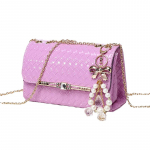 Naiste PU-klapiga &otilde;lakott Candy Color Plaid Lock Designer kett V&auml;ike Crossbody kott 20*7*15cm must