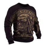 Vintage meeste T-s&auml;rk Mootorratta mustriga pikkade varrukatega T-s&auml;rgid 3D prinditud riided Graafiline T&auml;nava &uuml;lisuur s&uuml;gisene meeste riietus S