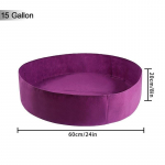 15/50/100 gallonit taimede kasvukott T&otilde;stetud taimepeenar Aia lilleistutaja k&otilde;rgendatud k&ouml;&ouml;giviljakast 60x20cm lilla