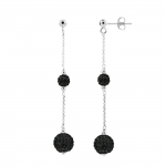 LOVA LOLA VAN DER KEEN - K&otilde;rvar&otilde;ngad - Prestiižiehted - P&auml;ris kristall - 925 Sterling Silver - Pousse System