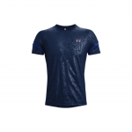 Under Armour &uuml;hev&auml;rvilise logotr&uuml;kiga liibuv sirge l&otilde;ikega dopamiini crew kaelusega l&uuml;hikeste varrukatega T-s&auml;rk Meeste topid Tume-sinine 1370318-408 S