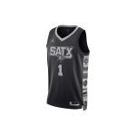 Jordan NBA Victor Wembanyama Spurs 1 Piiratud V&auml;ljaanne SW S&auml;rk Unisex S&auml;rk Must Heleh&otilde;be DO9543-014 XL