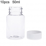 10 tk 50 ml kemikaalipudel l&auml;bipaistev veekindel plastikust pillipudelite kork keemiliste vedelate kreemide pillide jaoks 10pcs puhas