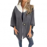 Lady Spring s&uuml;gismantli alus krae T&otilde;mblukk Sulgemine Lahtine 3/4 varrukad jakk Cardiagn Colorblock Igap&auml;evane kandmine Peod Kontori topp M hall