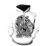 Pusad 3D Prinditud Kass L&otilde;vi Mustriga Igap&auml;evased Hoodies Meeste Uudsed Unisex Topid Mugav s&uuml;gistalvine pikkade varrukatega Pullover S