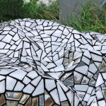 1x1.2M Teemantkujuline Laserlitritega Pol&uuml;ester Sametkangas, Litritega Tikand, Disainerkangad DIY Lava Kost&uuml;&uuml;mir&otilde;ivaste jaoks 100x120cm