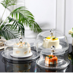 Akriilist Koogialus Kuppelkaanega Saia Serveerimisn&otilde;u Kaetud Hoidja 38X38X14.5cm