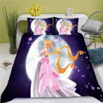 3D Sailor Moon Anime Voodipesukomplekt Tekikott 100% Pol&uuml;ester Sobib Lastele ja T&auml;iskasvanutele 3-osaline Komplekt 1 Tekikott 200x200cm