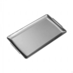 Organizer Tray for Serving, Rectangle Plate in Stainless Steel Commercial Use 32x16cm