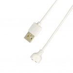 USB magnetandmekaabel vasktraat s&uuml;damikuga 7 mm laadimiskaabel elektrooniliste 2PIM kellade jaoks Char D1Y8 white-80cm