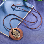 Vintage naiste kaelakeed Ehted Statement kaelakeed ripatsid puidust naiste pikk kaelakee