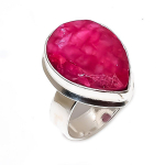 Natural Ruby Natural Gemstone 925 Sterling Silver Jewelry Ring Size 8 u9j58