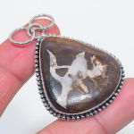 Mud Crack Fossil Handmade 925 Sterling Silver Jewelry Pendant 2.21 l5k82