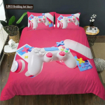 M&auml;ngupuldi tekikatte komplekt Juvenile Hand Skeleton Gamepad Twin voodipesu komplekt Teismelistele poistele Kolju M&auml;ngija Queen Size Pol&uuml;esterst tekikate EU Single 135x200cm