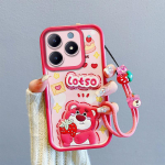 KEYSION L&ouml;&ouml;gikindel &uuml;mbris Realme C63 C61-le koos kaelapaelaga Pehme silikoonist armas 3D koomiksinukuga telefoni&uuml;mbris OPPO Reamle C55 C53 C51-le for Realme C63