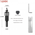 HSS Aukusaag L&otilde;ikur 16-30mm Karbiidist Otsaga S&uuml;damikupuur Metalli Aukude L&otilde;ikur Puurimine Sulam Aukusaag Komplekt 1/5TK