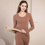 Pika aluspesu komplekt Naiste &uuml;mara kaelusega termopesu Naiste Basic topp s&uuml;gisel ja talvel, uus sobivus M